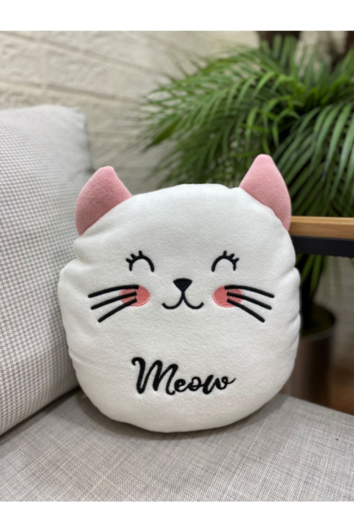 By Ballı Biocotton Two Cute Cat Combo Gift Pillow 2