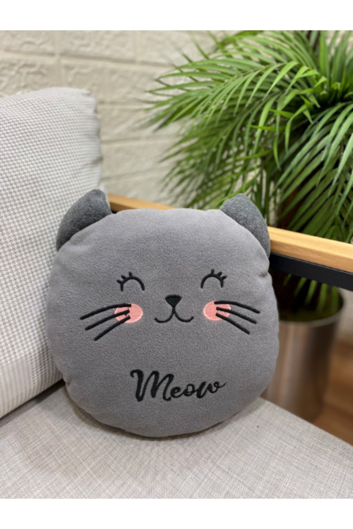 By Ballı Biocotton Two Cute Cat Combo Gift Pillow 3