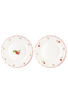 Madame Coco Cherry Patterned 6-Piece Dessert Plate Set 4