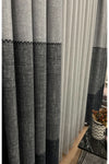 Brillant Linen Look Knitted Detail Patterned 1/2.50 Pleated Curtain 3