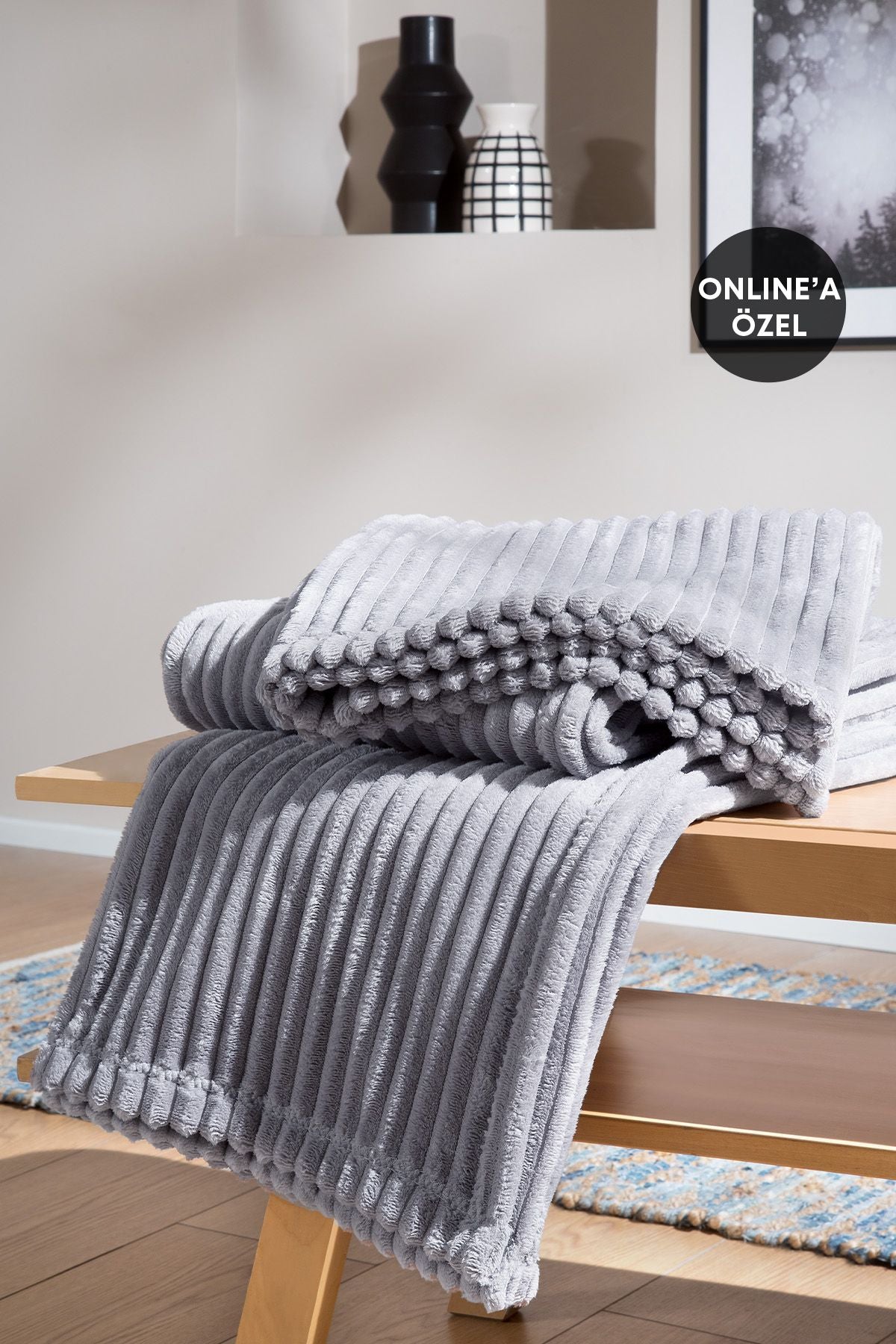 Yataş Holly Wellsoft TV Blanket 140x190 Cm - Grey 1