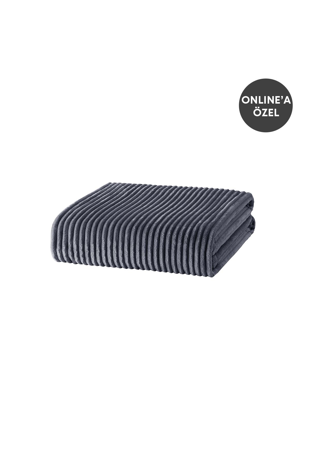 Yataş Holly Wellsoft TV Blanket 140x190 Cm - Anthracite 4