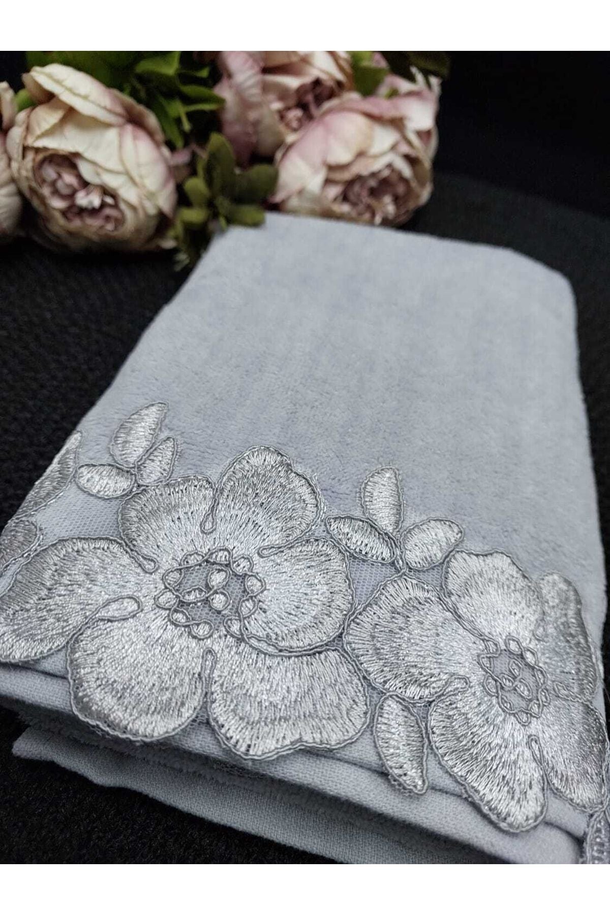 Çeyiz Bahçesi Gözde Velvet Hand Towel 4