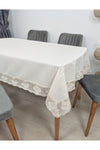 Tuncay Tekstil Linen Tablecloth Wide Lace Monika Fabric Cotton Buldan Bodrum Linen Square Rectangle Round 3