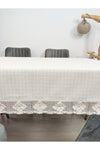 Tuncay Tekstil Linen Tablecloth Wide Lace Monika Fabric Cotton Buldan Bodrum Linen Square Rectangle Round 4