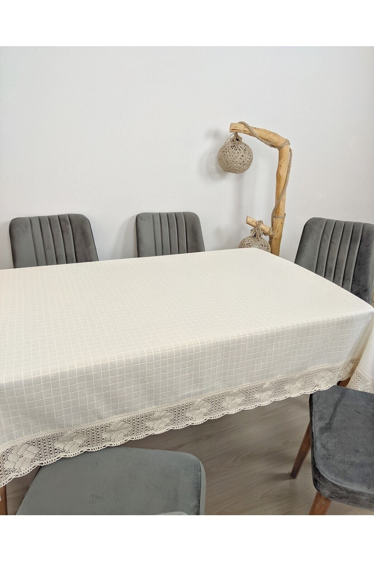 Tuncay Tekstil Linen Tablecloth Wide Lace Monika Fabric Cotton Buldan Bodrum Linen Square Rectangle Round 5