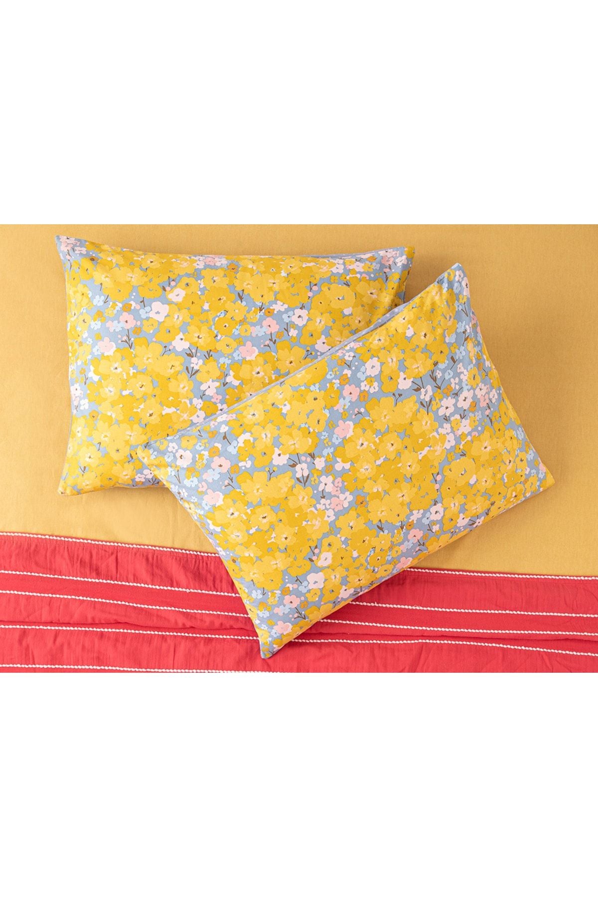 English Home Buttercup Cotton 2-Piece Pillowcase 50x70 Cm Yellow 1