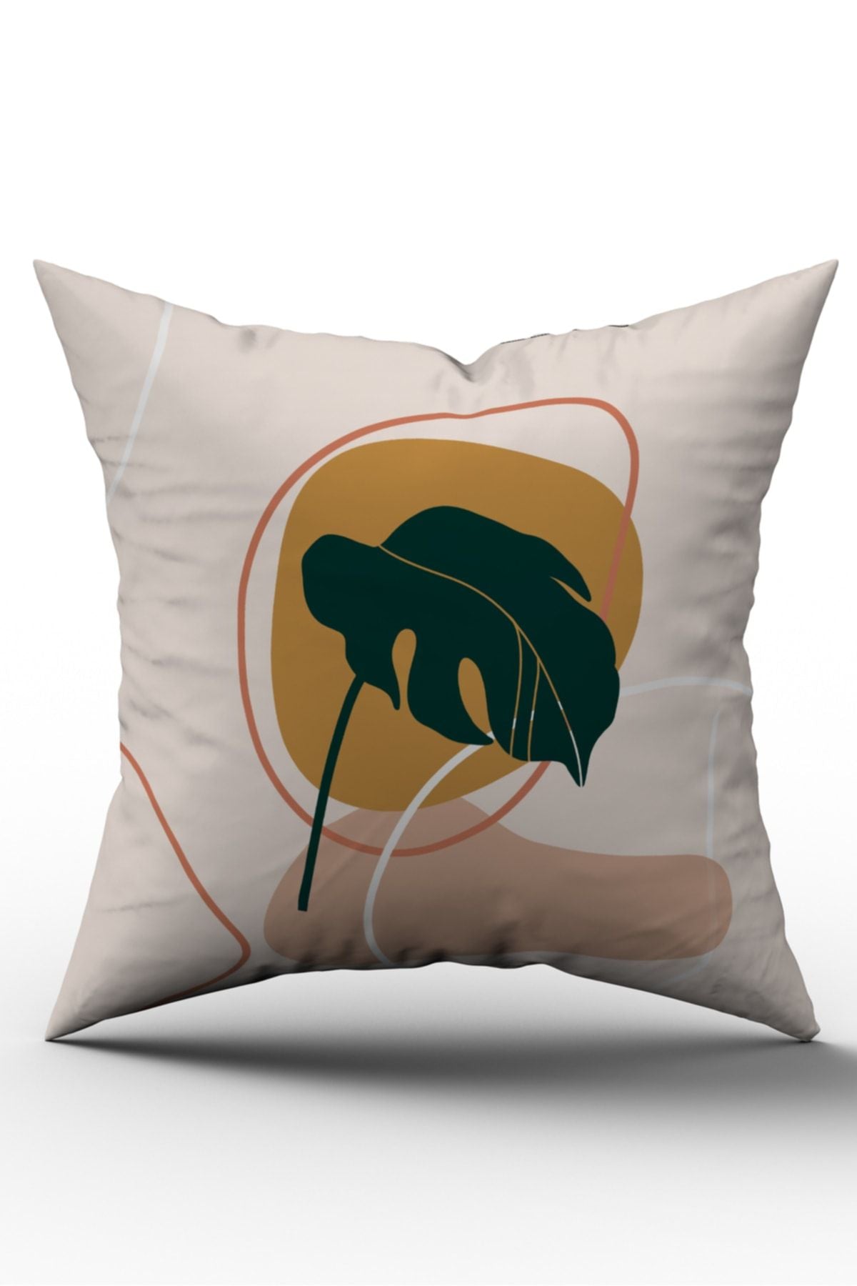 SasoHome Wild Leaves Tropical - 3D Digitally Printed Quality Pillow Cover 3