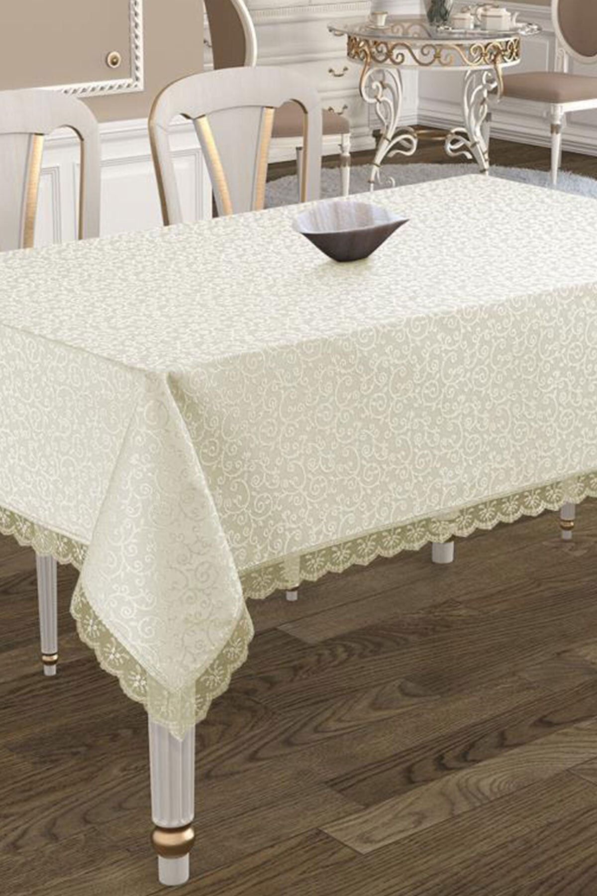 Çeyiz Diyarı Kdk Stain-Free Tablecloth - Cream 1