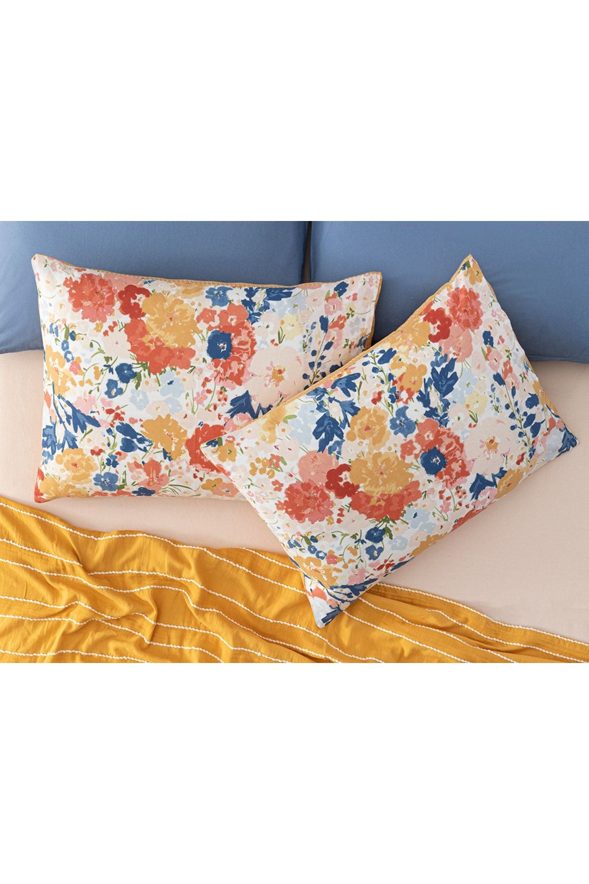 English Home Spring Garden Cotton 2-Pack Pillowcase 50x70 Cm Pomegranate Flower 1