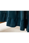 English Home Vague Cotton Frilled Tablecloth 160x240 Cm Navy Blue 3