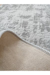 BAKIROZU HOME Embossed Stone Pattern Washable Non-Slip Base Carpet Runner Gray Stone 2