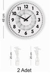 Pey Aksesuar Decorative Wall Clock Vase Painting 3