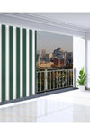 ERCANLI Balcony Curtain Tarp Fabric Waterproof Thick Tied Buttoned Green 1