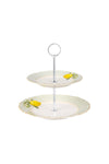 Madame Coco Lemon Patterned 2-Tier Cake Stand 4