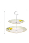 Madame Coco Lemon Patterned 2-Tier Cake Stand 6