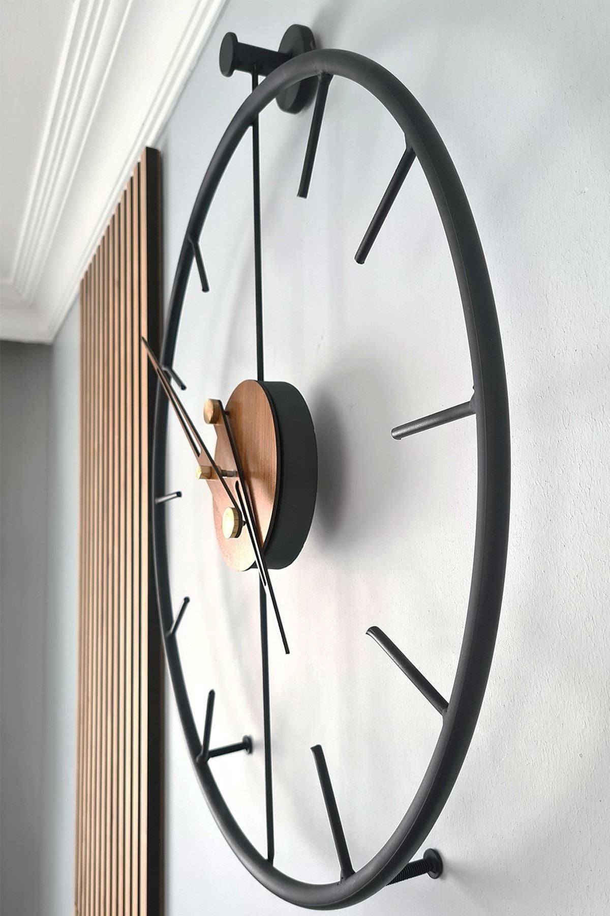 AGA KONSEPT Mahsertini 60 Cm Black, Modern Decorative Italian Style Wall Clock 3