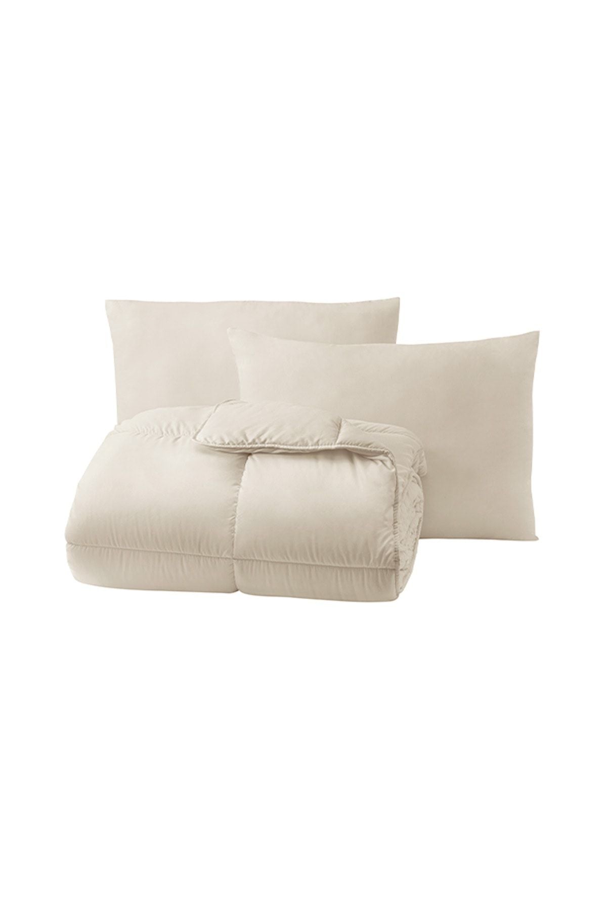 Yataş Macaron Single Quilt - Pillow Set - Cream 3