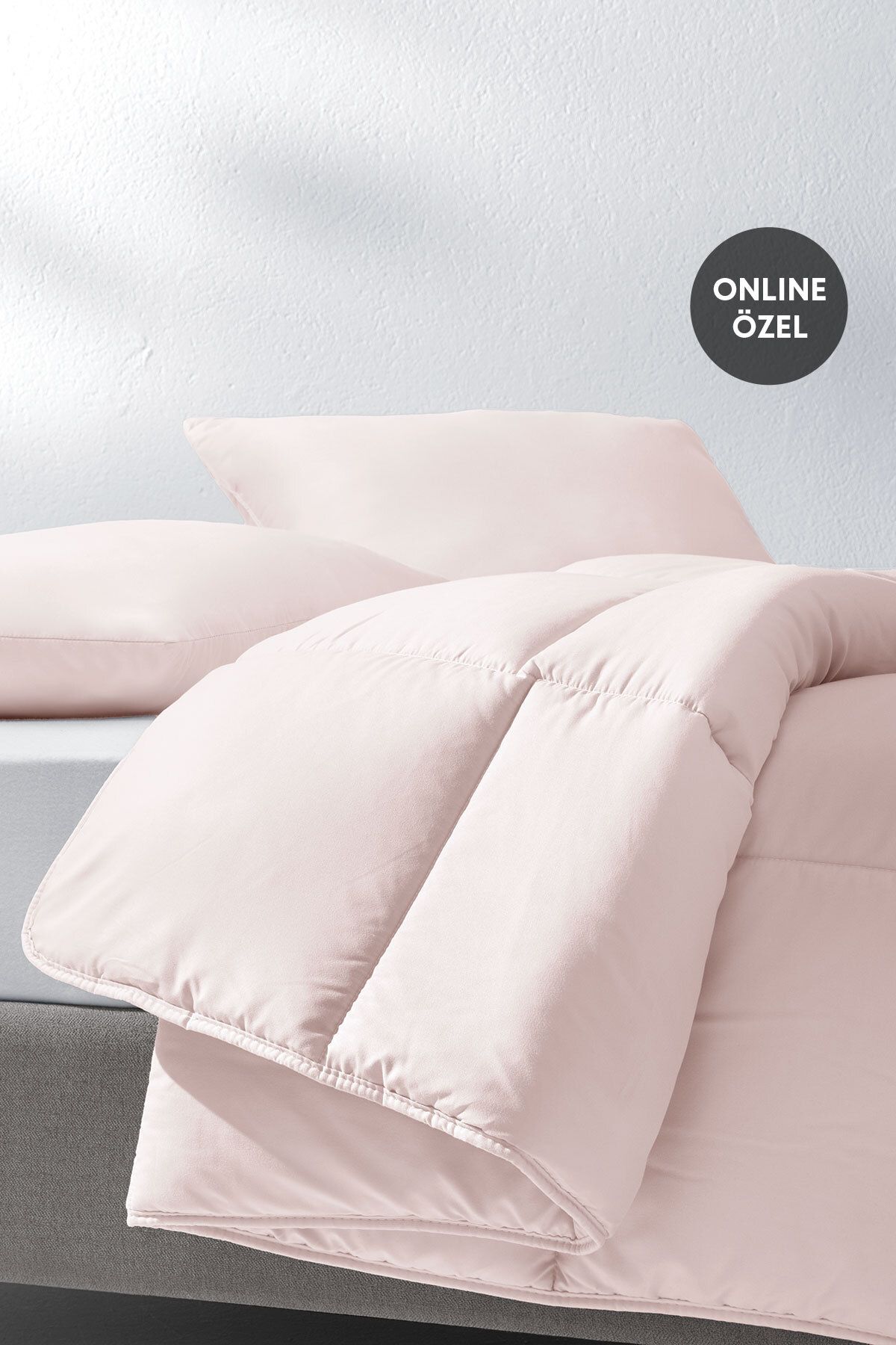 Yatas Macaron Single Quilt - Pillow Set - Pink 1