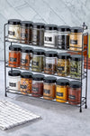 Vipgross 3-Tier Large Rack 18-Piece Round Glass Spice Set - Spice Rack 1