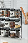 Vipgross 3-Tier Large Rack 18-Piece Round Glass Spice Set - Spice Rack 2