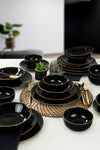 Ceramic Dinner Set (24 Pieces) TY040424F650A841600MAET600 Black
Gold 275KRM1610 1