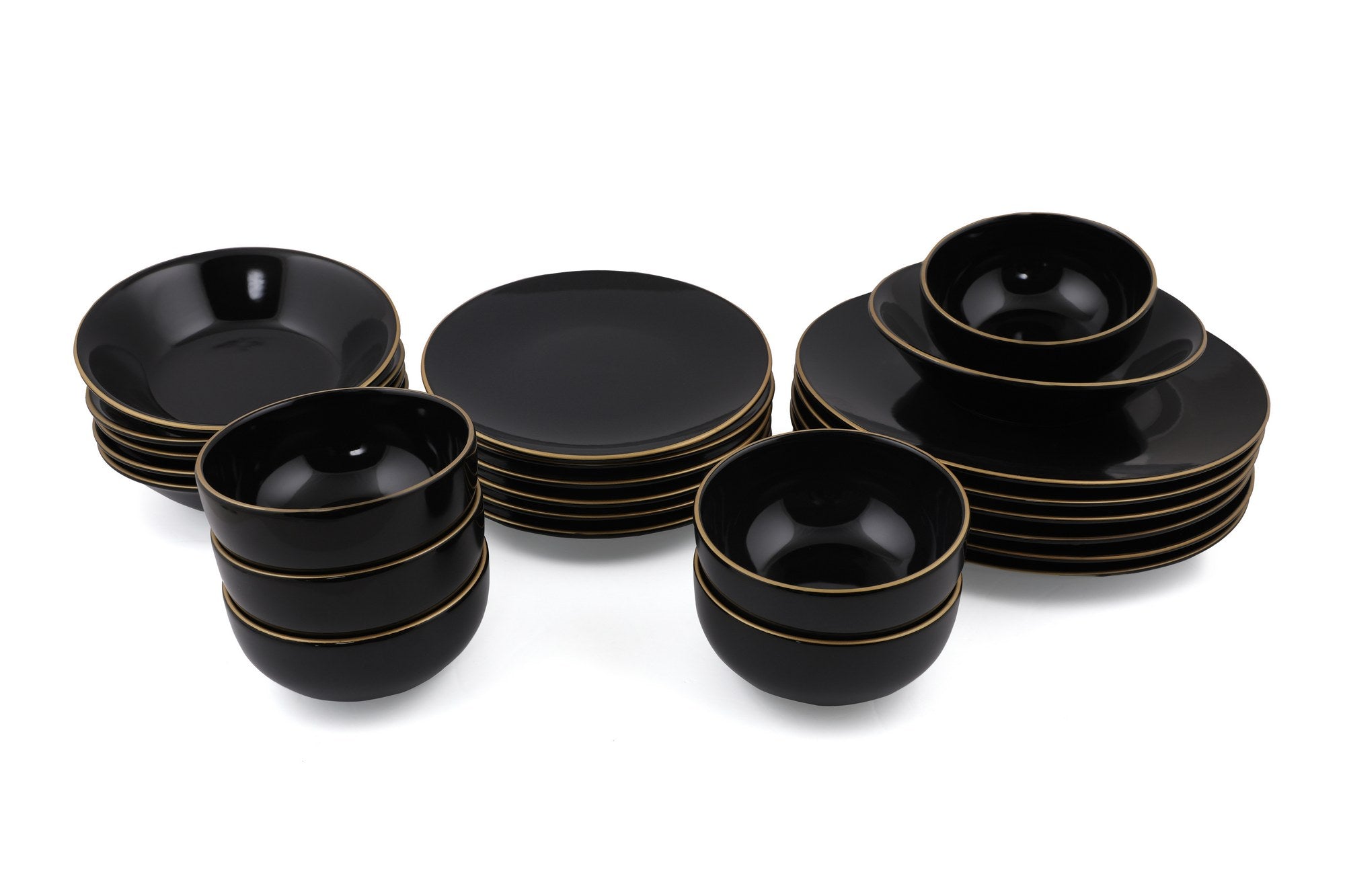 Ceramic Dinner Set (24 Pieces) TY040424F650A841600MAET600 Black
Gold 275KRM1610 11