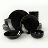 Ceramic Dinner Set (24 Pieces) TY040424F650A841600MAET600 Black
Gold 275KRM1610 3