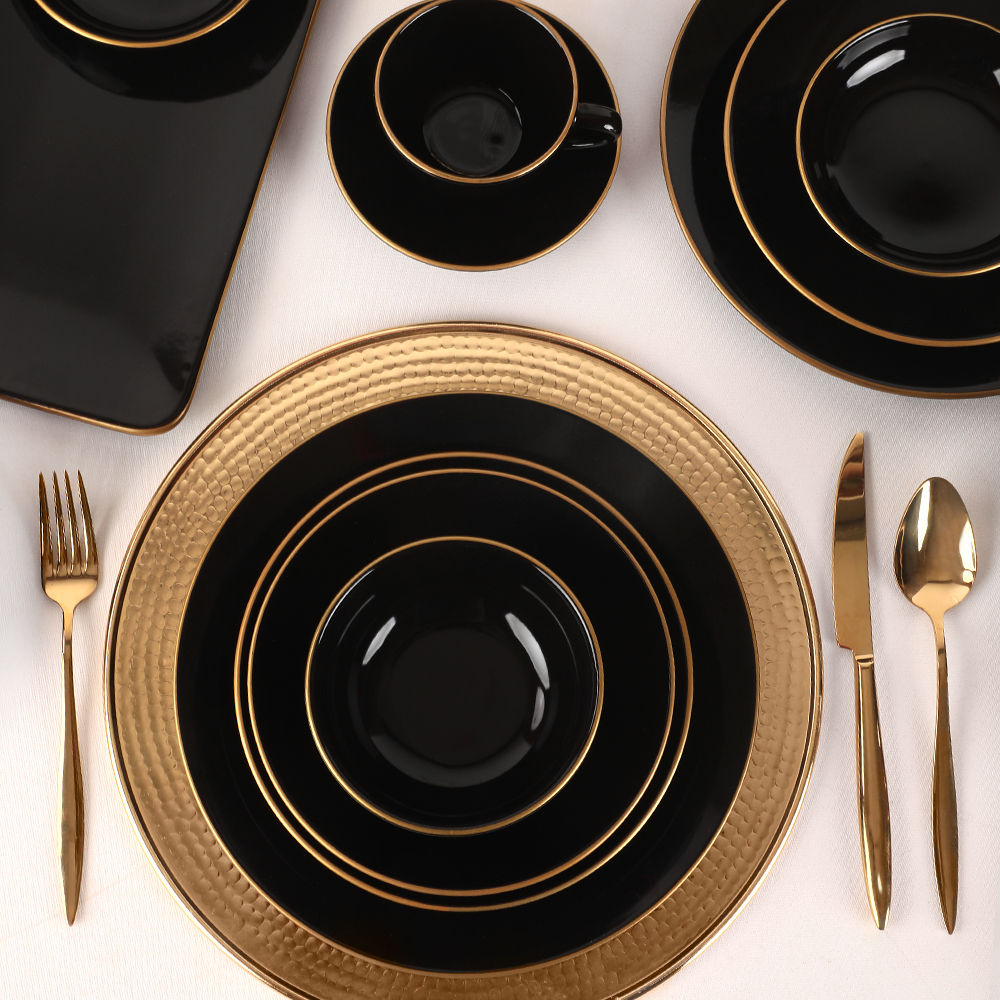 Ceramic Dinner Set (44 Pieces) TY040044F650A841600MAGD100 Black 275KRM1663 2