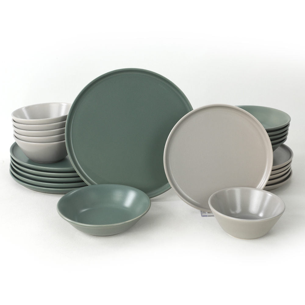 Ceramic Dinner Set (24 Pieces) Nordic Green
White 275KRM1702 10