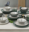 Ceramic Dinner Set (24 Pieces) Nordic Green
White 275KRM1702 3