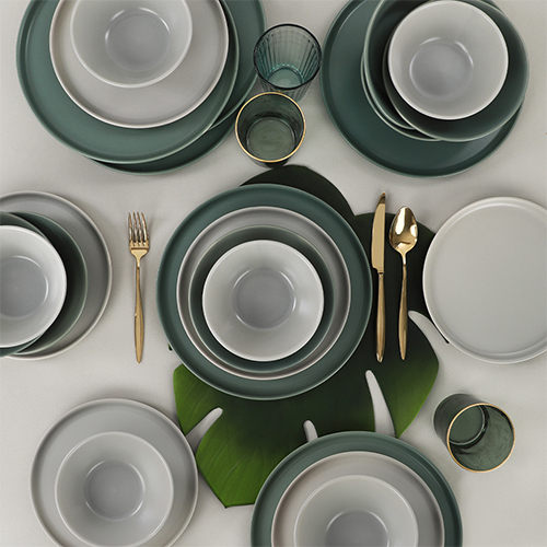 Ceramic Dinner Set (24 Pieces) Nordic Green
White 275KRM1702 5