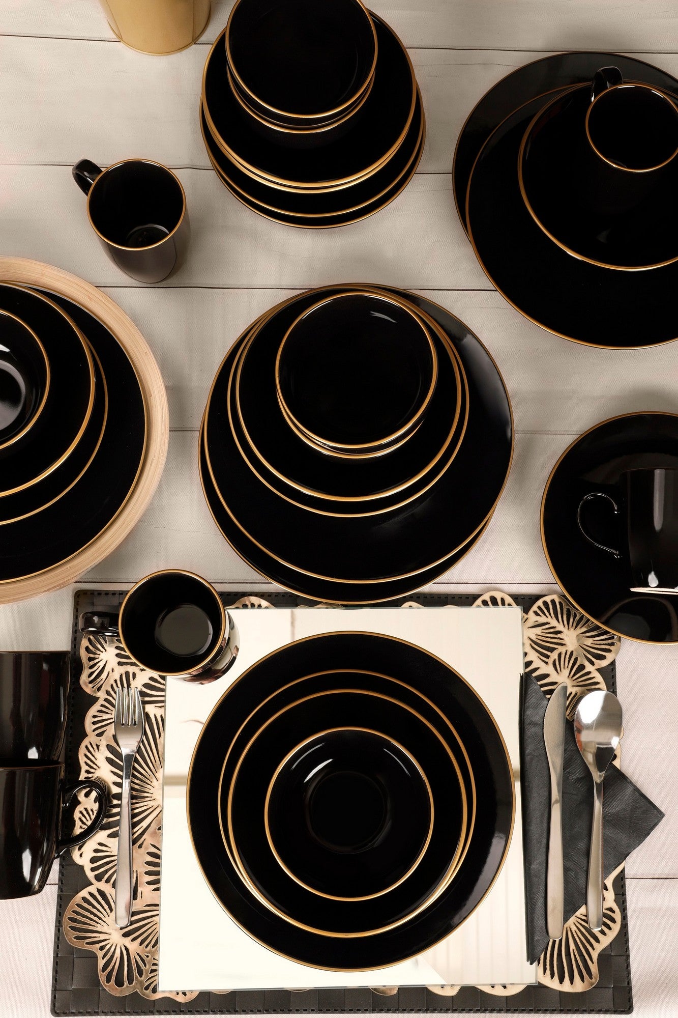 Ceramic Dinner Set (30 Pieces) TY040030F650A841600MAA4Y00 Black 275KRM1730 5