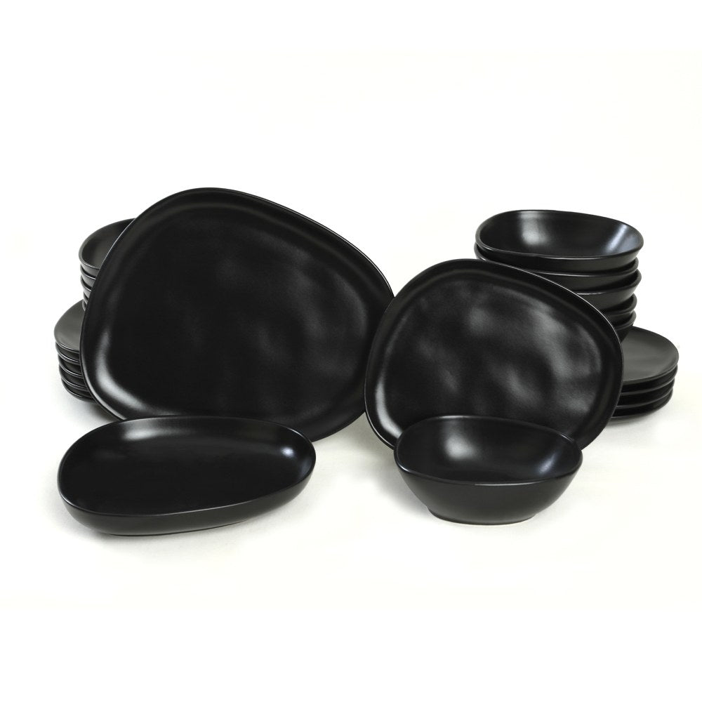 Ceramic Dinner Set (24 Pieces) CTKYEMEKTETRA9560000000024 Black 275KRM1770 4