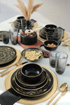 Ceramic Dinner Set (24 Pieces) X000141510000000 Black
Gold 275KRM1940 1