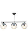 Nisaluce 3-Piece Sequential Selen Chrome Glass Chandelier 3