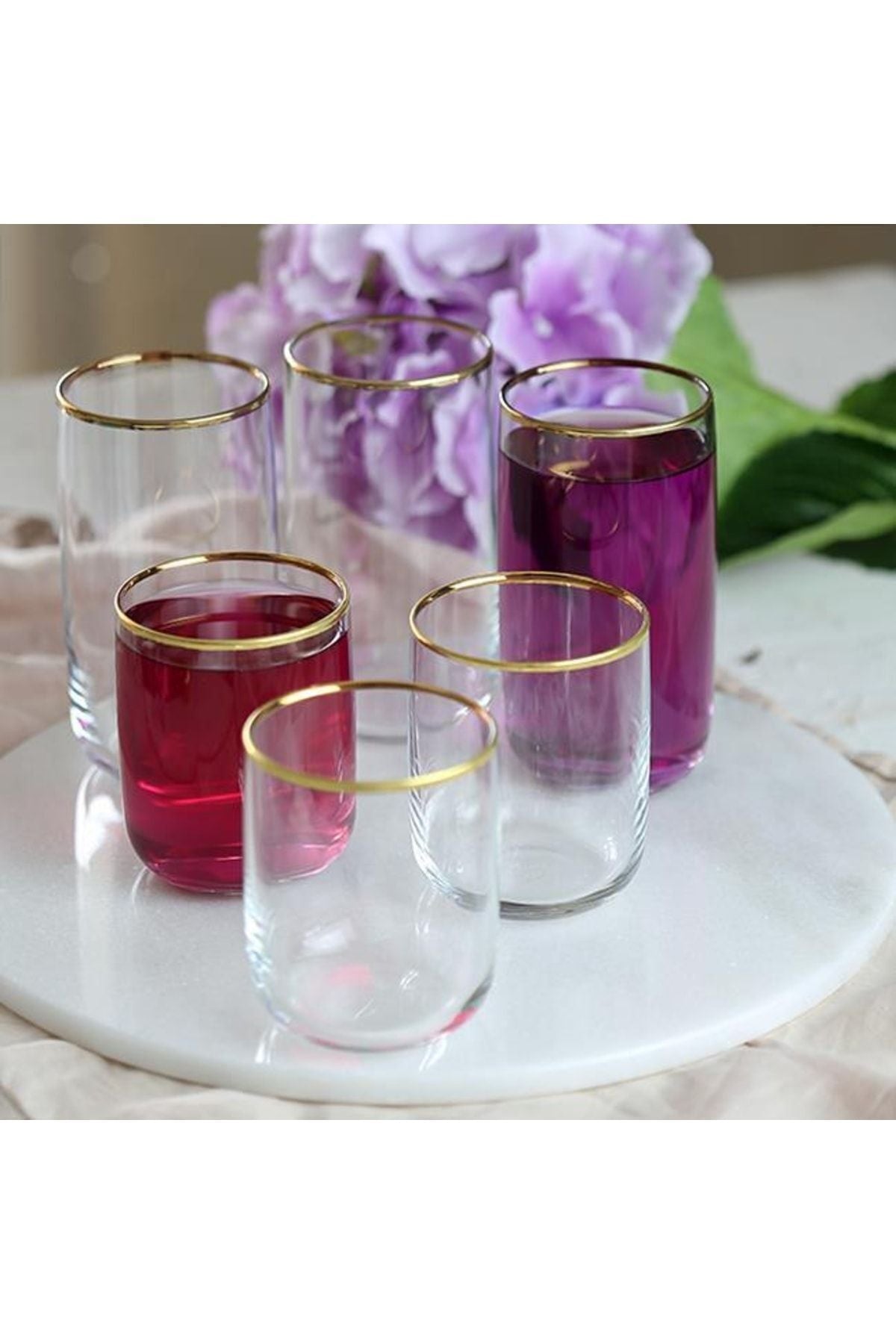 Paşabahçe Iconic Gold 12 Piece Glass Set 1