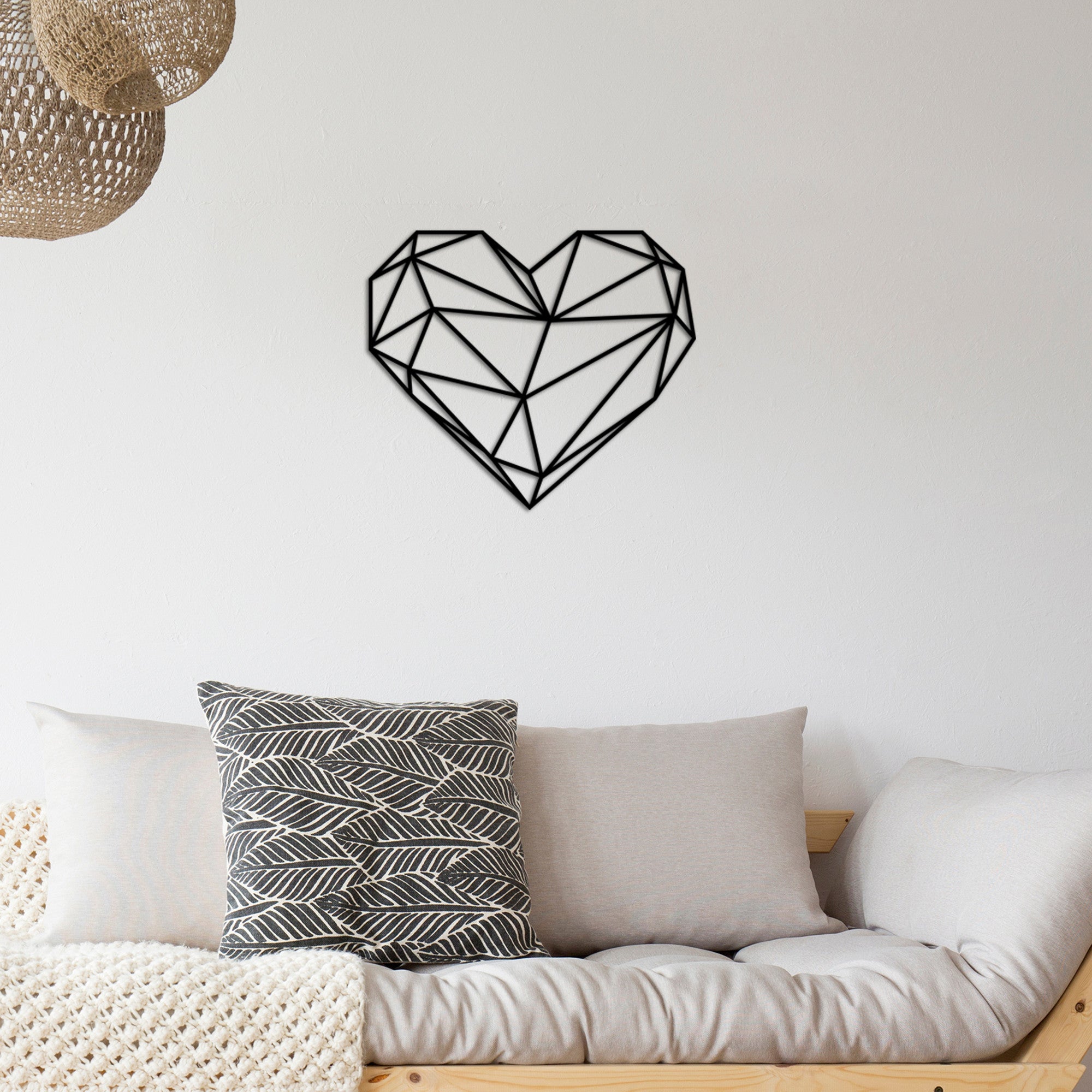 Decorative Metal Wall Accessory Heart Metal Decor Black 279ENZ1124 3