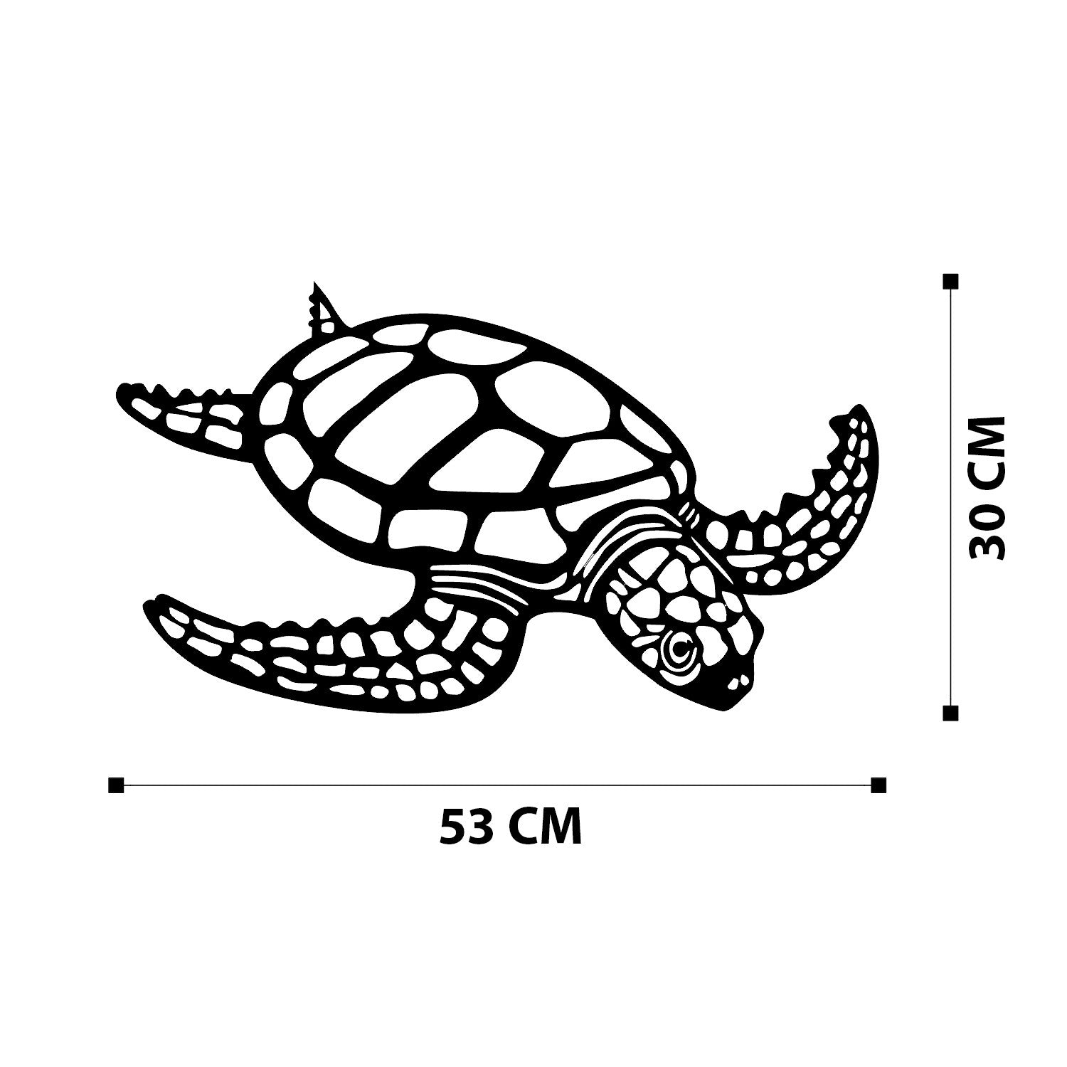 Decorative Metal Wall Accessory Caretta Caretta Black 279ENZ1140 6