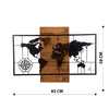 Decorative Wooden Wall Accessory World Map Wıth Compass Black
Walnut 279ENZ1744 8