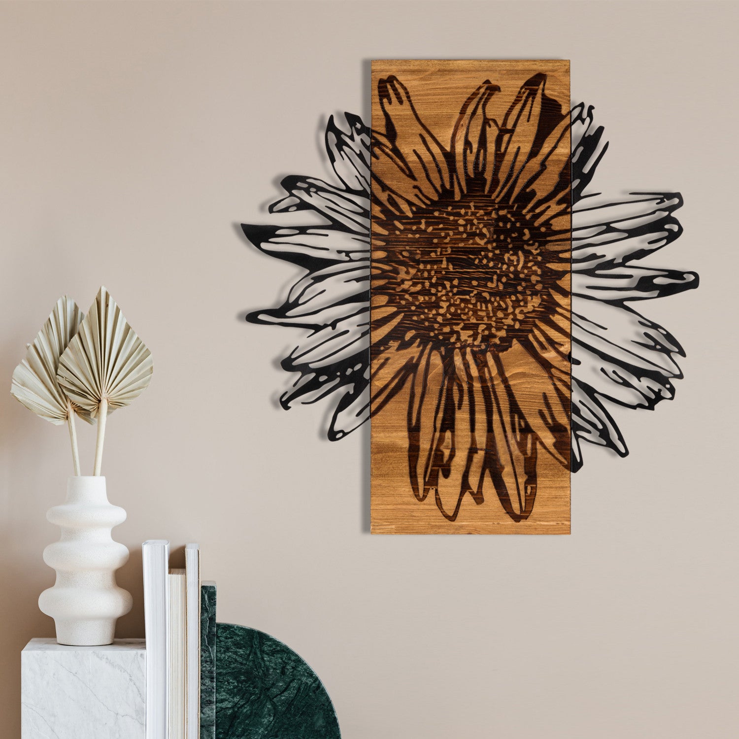 Decorative Wooden Wall Accessory Daisy Black
Walnut 279ENZ1808 1