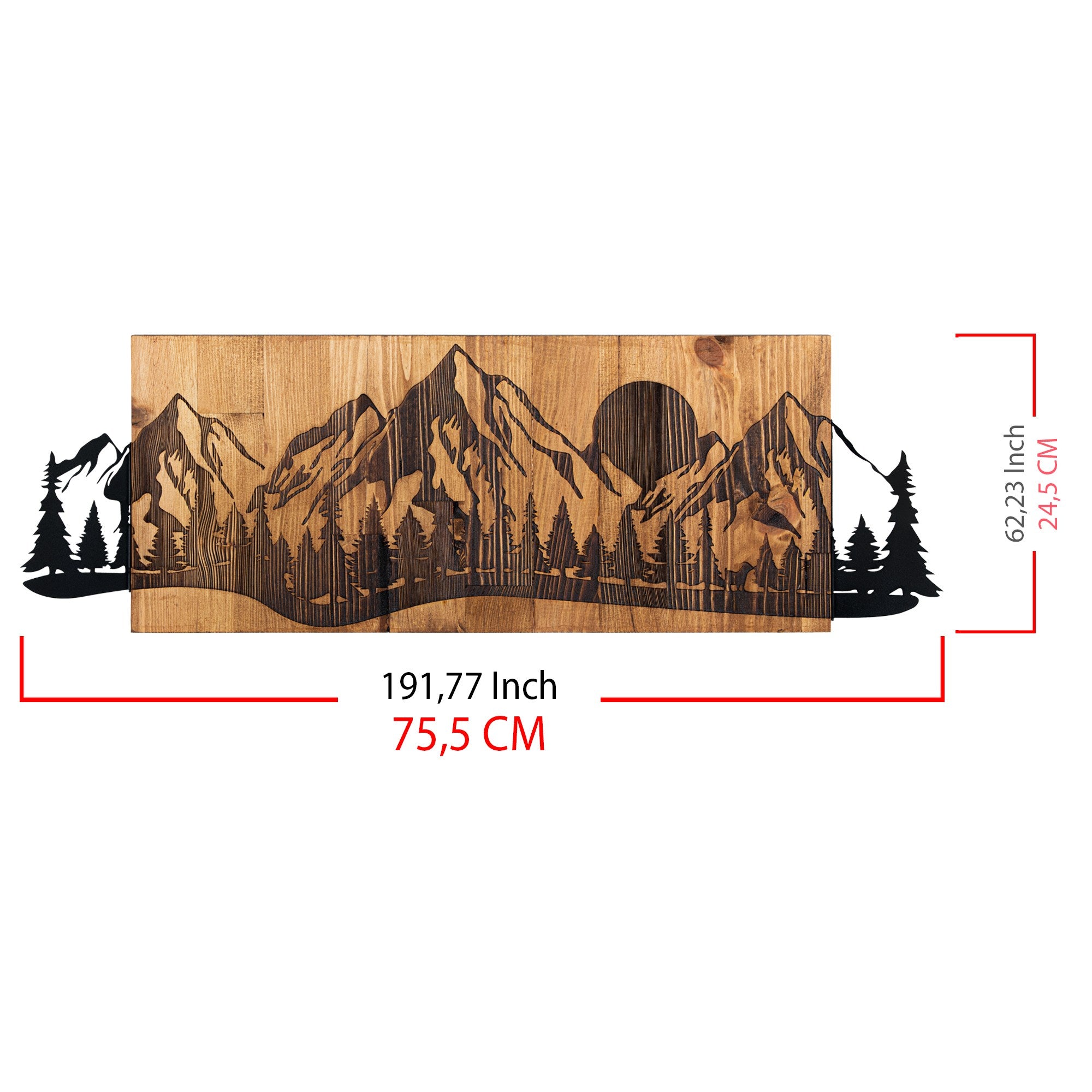 Decorative Wooden Wall Accessory Sundown Black
Walnut 279ENZ1855 6