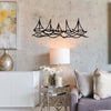 Decorative Metal Wall Accessory Ships In Water Black 279ENZ1891 2