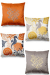 Pilloveland Double-Sided Printed Coral Patterned 4-Piece Suede Pillow Cover 1