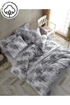 Lotusline Home Grey Double Tree Pattern Luxury Cotton Duvet Cover Set 2