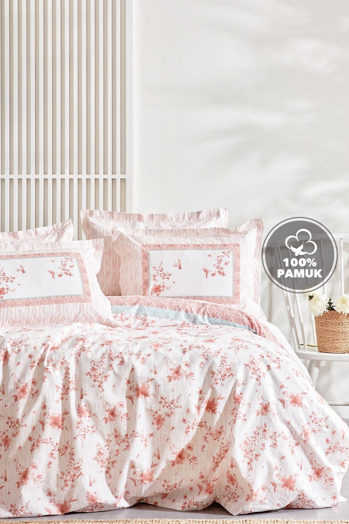 Yataş Minella Ranforce Double Duvet Cover Set - Blush 1