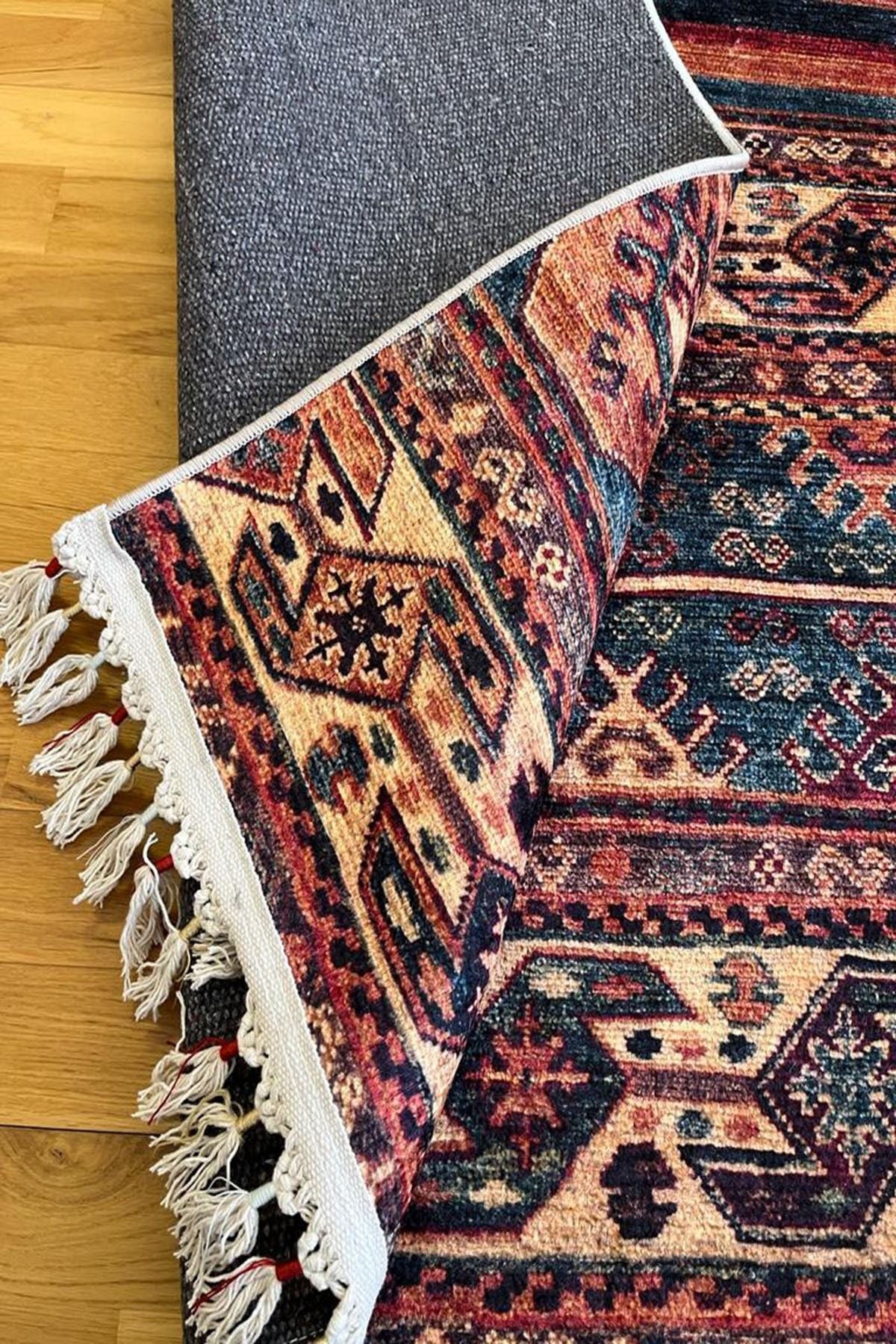 MOTTO HALI Dokuma Taban Yıkanabilir Kaymaz Taban Kilim Salon Halısı Mutfak Halısı Yolluk 3