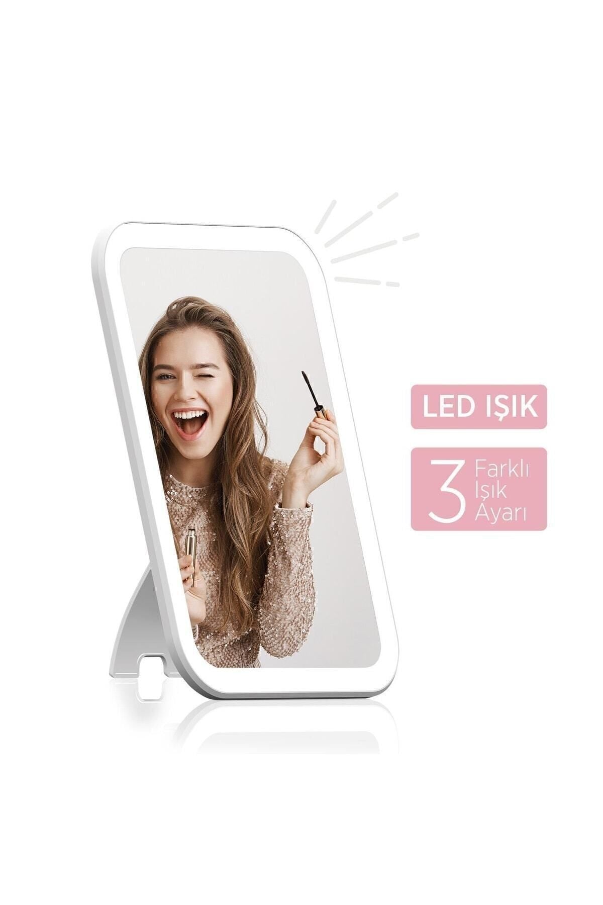 Polosmart PSC20 Rechargeable LED Lighted Makeup Mirror White 3