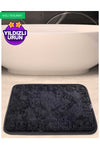 AYHOME Black Non-Slip Bottom Bathroom Mat with Footprint Design 1