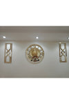 NİSANEST 3 Piece Wall Clock Set, Plexiglass Mirrored Hourglass with Roman Numerals 2